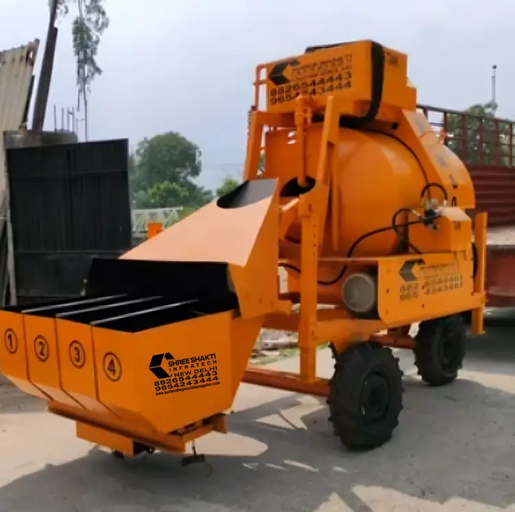 Mini Mobile Batching Plant side view